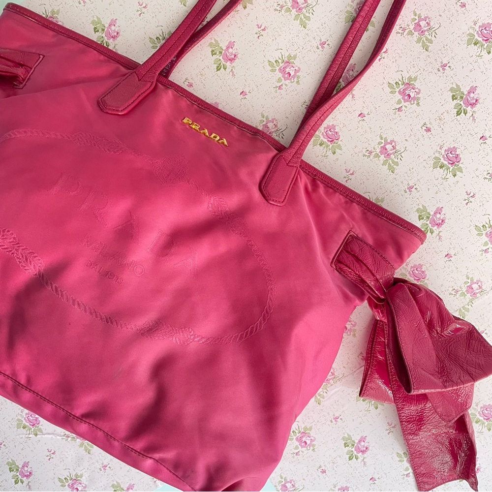 Prada Tessuto Logo Tote